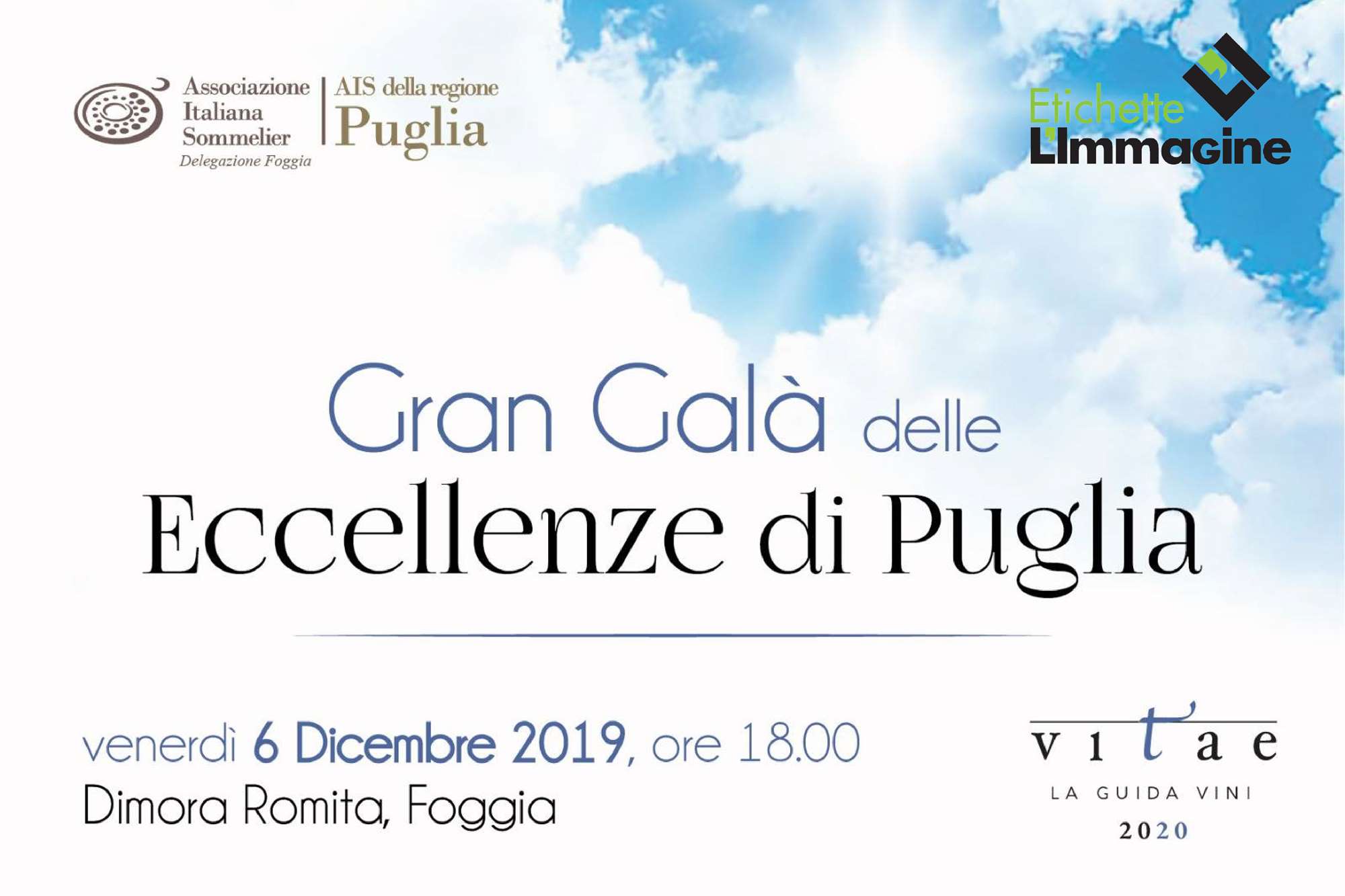 Etichette LImmagine vi aspetta al Gran Gal delle Eccellenze Vinicole di Puglia 2019